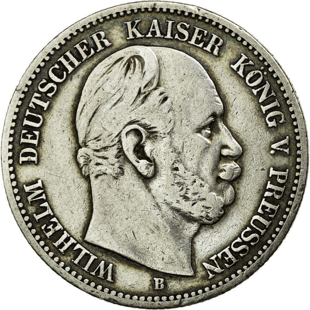 Coin, German States, PRUSSIA, Wilhelm I, 2 Mark, 1876, Hannover, EF(40-45)