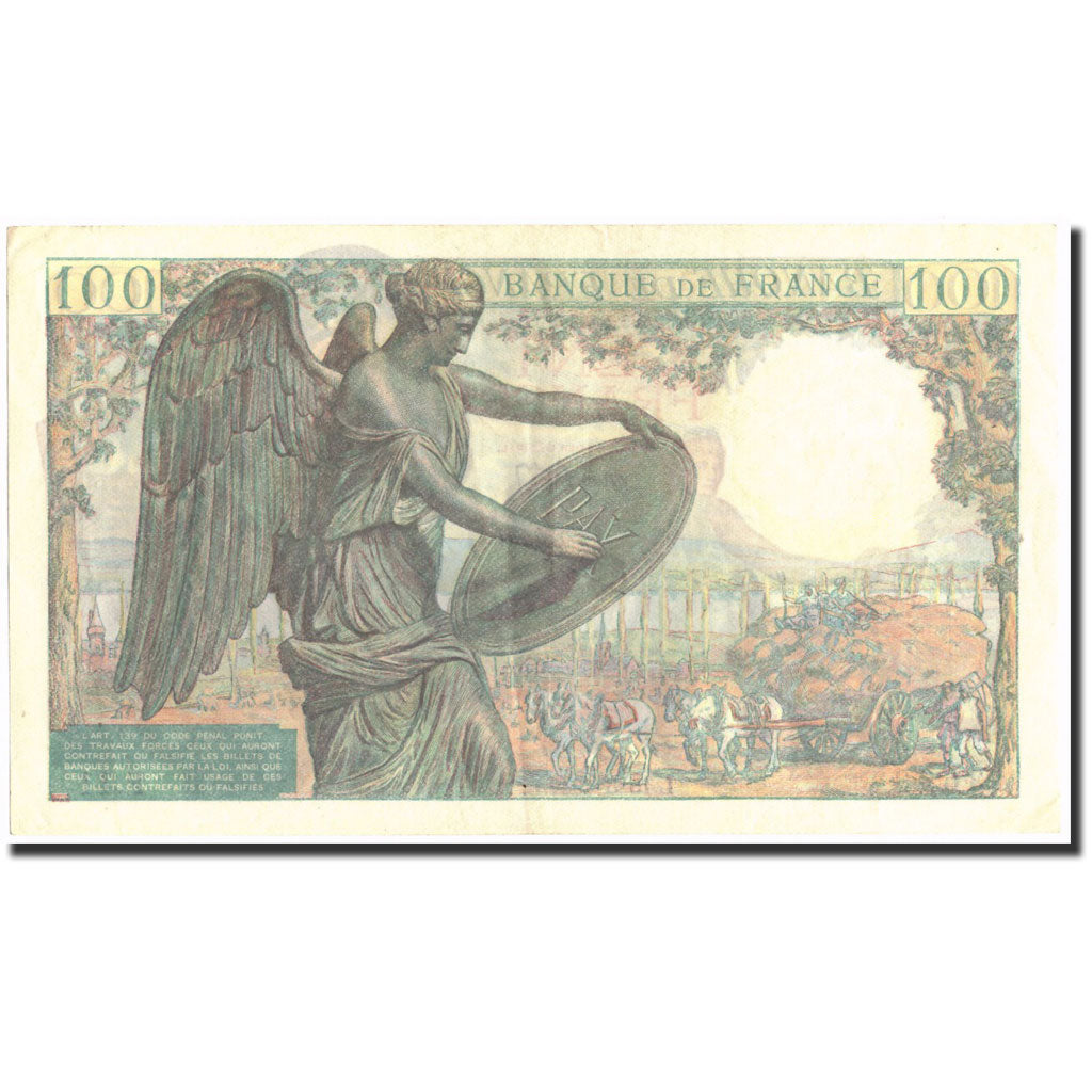 Frankreich, 100 Francs, 100 F 1942-1944 ''Descartes'', 1942, KM:101a