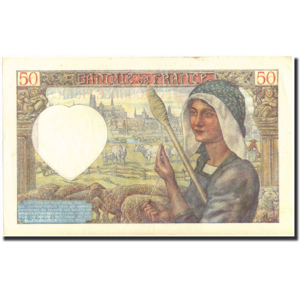 France, 50 Francs, 50 F 1940-1942 ''Jacques Coeur'', 1941, 1941-03-13, KM:93