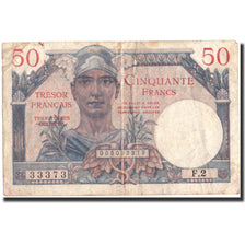 Geldschein, Frankreich, 50 Francs, 1947 French Treasury, 1947, 1947, S