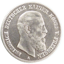 GERMAN STATES, 2 Mark, 1888, Berlin, KM #510, VF(30-35), Silver, 10.90