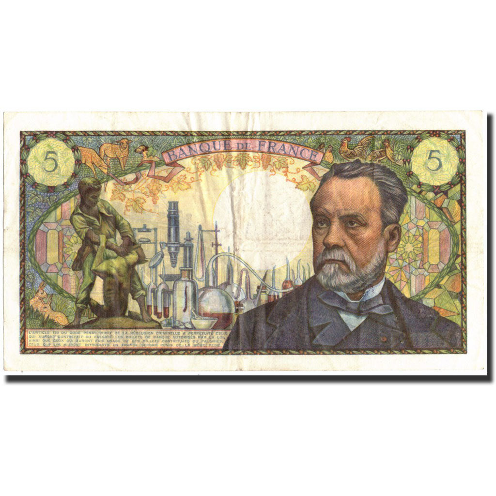 Banknote, France, 5 Francs, 5 F 1966-1970 ''Pasteur'', 1969, 1969-02-06