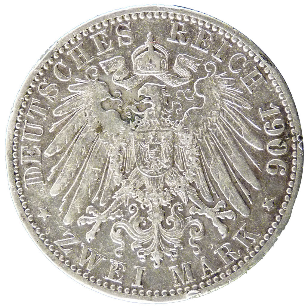 Wilhelm II, Allemagne, Würtemberg, 2 Mark