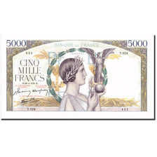 Banknot, Francja, 5000 Francs, Victoire, 1941, 1941-04-24, AU(55-58), KM:97c