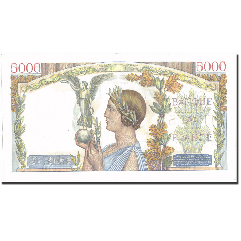 Biljet, Frankrijk, 5000 Francs, 5 000 F 1934-1944 ''Victoire'', 1941