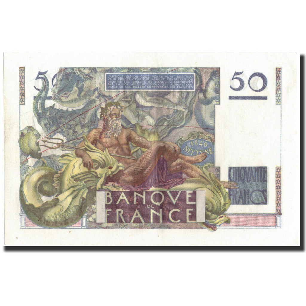 Billet, France, 50 Francs, 50 F 1946-1951 ''Le Verrier'', 1950, 1950-03-02