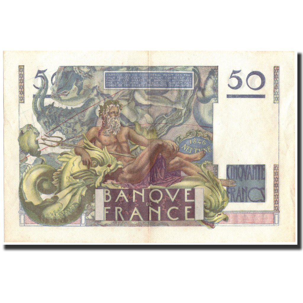 Billete, Francia, 50 Francs, 50 F 1946-1951 ''Le Verrier'', 1950, 1950-03-02