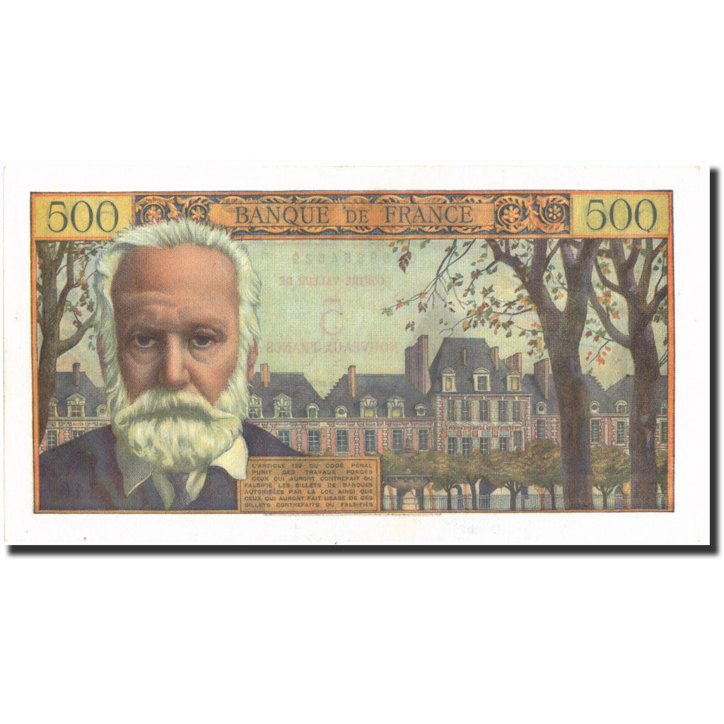 Frankreich, 5 Nouveaux Francs on 500 Francs, 1955-1959 Overprinted with