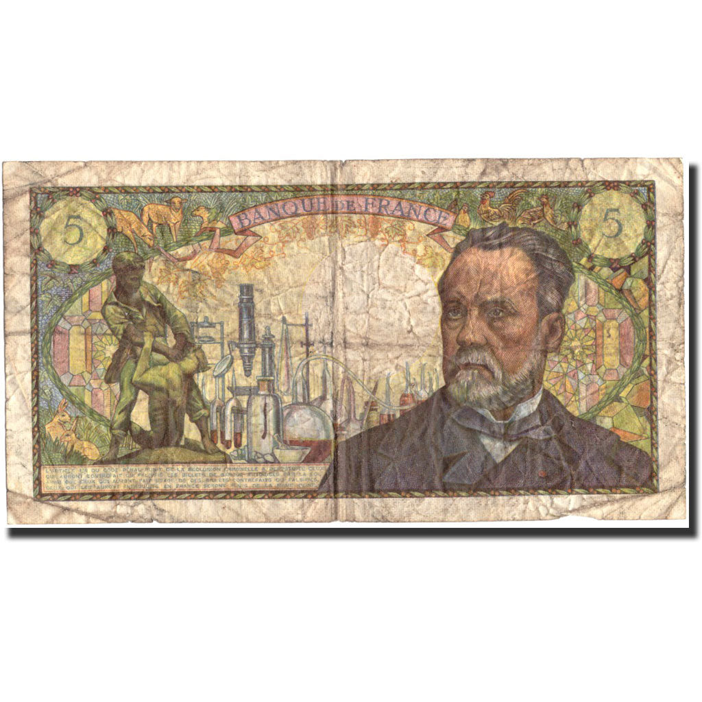Banknote, France, 5 Francs, 5 F 1966-1970 ''Pasteur'', 1969, 1969-02-06