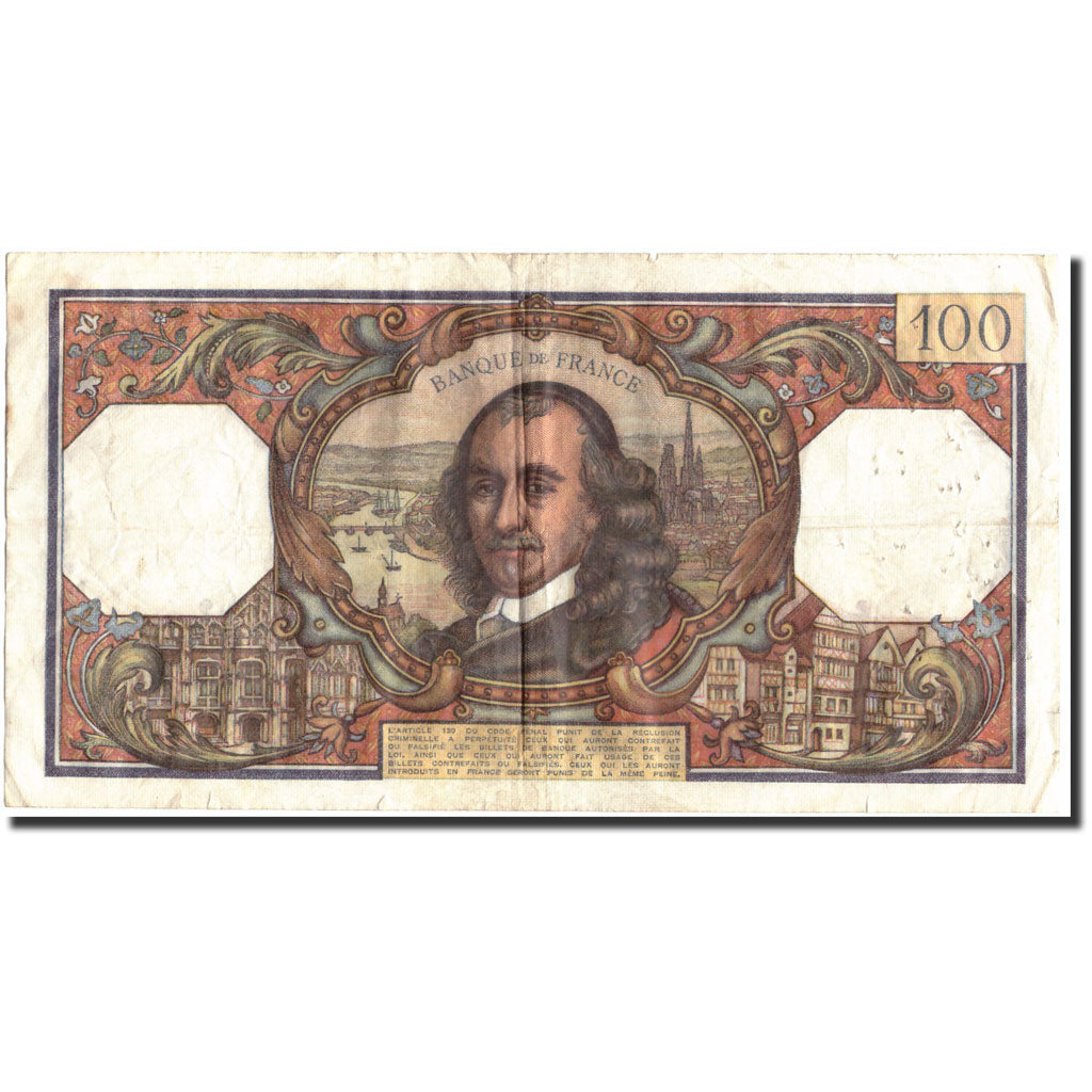 Banknote, France, 100 Francs, 100 F 1964-1979 ''Corneille'', 1965, 1965-10-07