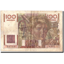 Billete, Francia, 100 Francs, 100 F 1945-1954 ''Jeune Paysan'', 1949