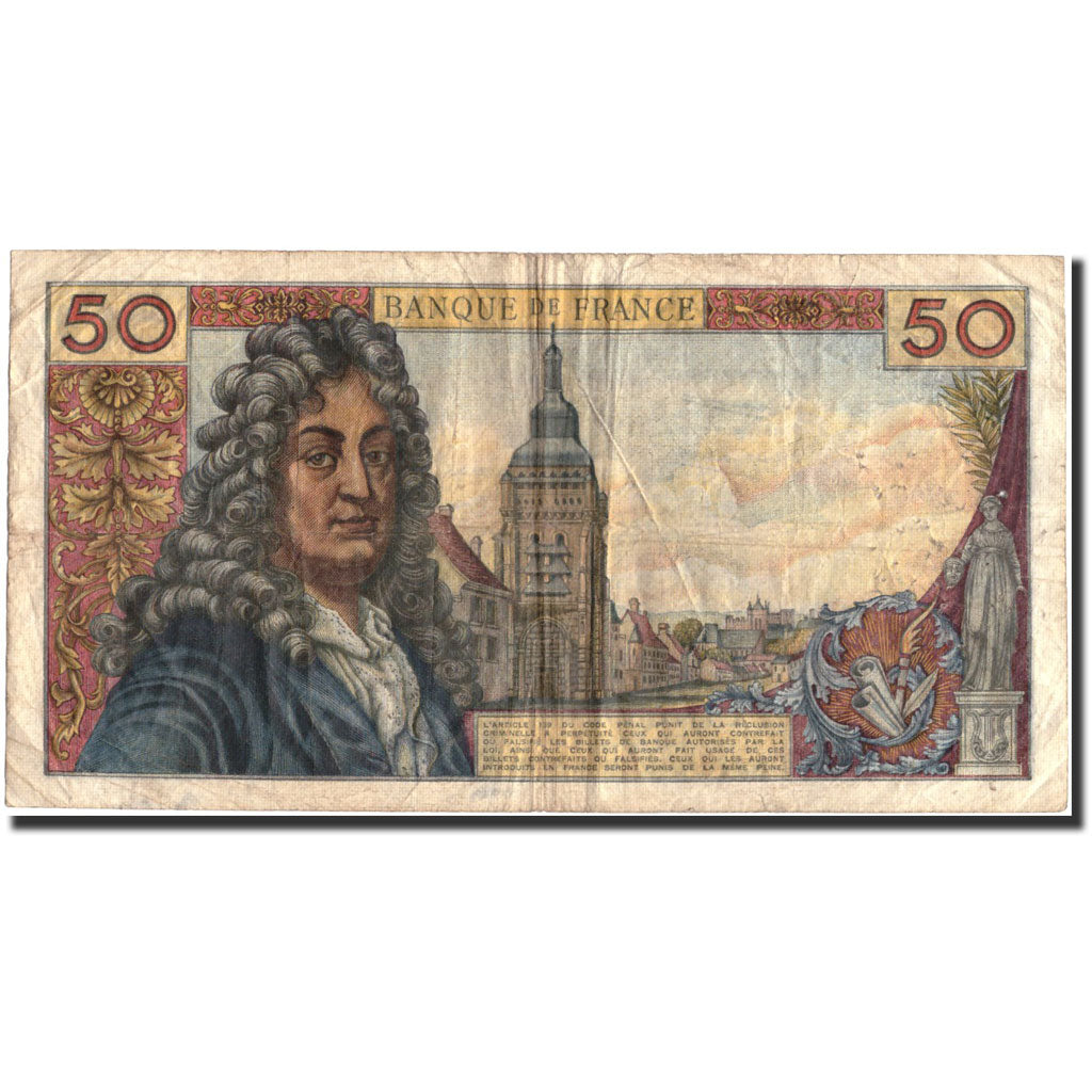 Frankreich, 50 Francs, 50 F 1962-1976 ''Racine'', 1963, KM:148a, 1963-07-11, S
