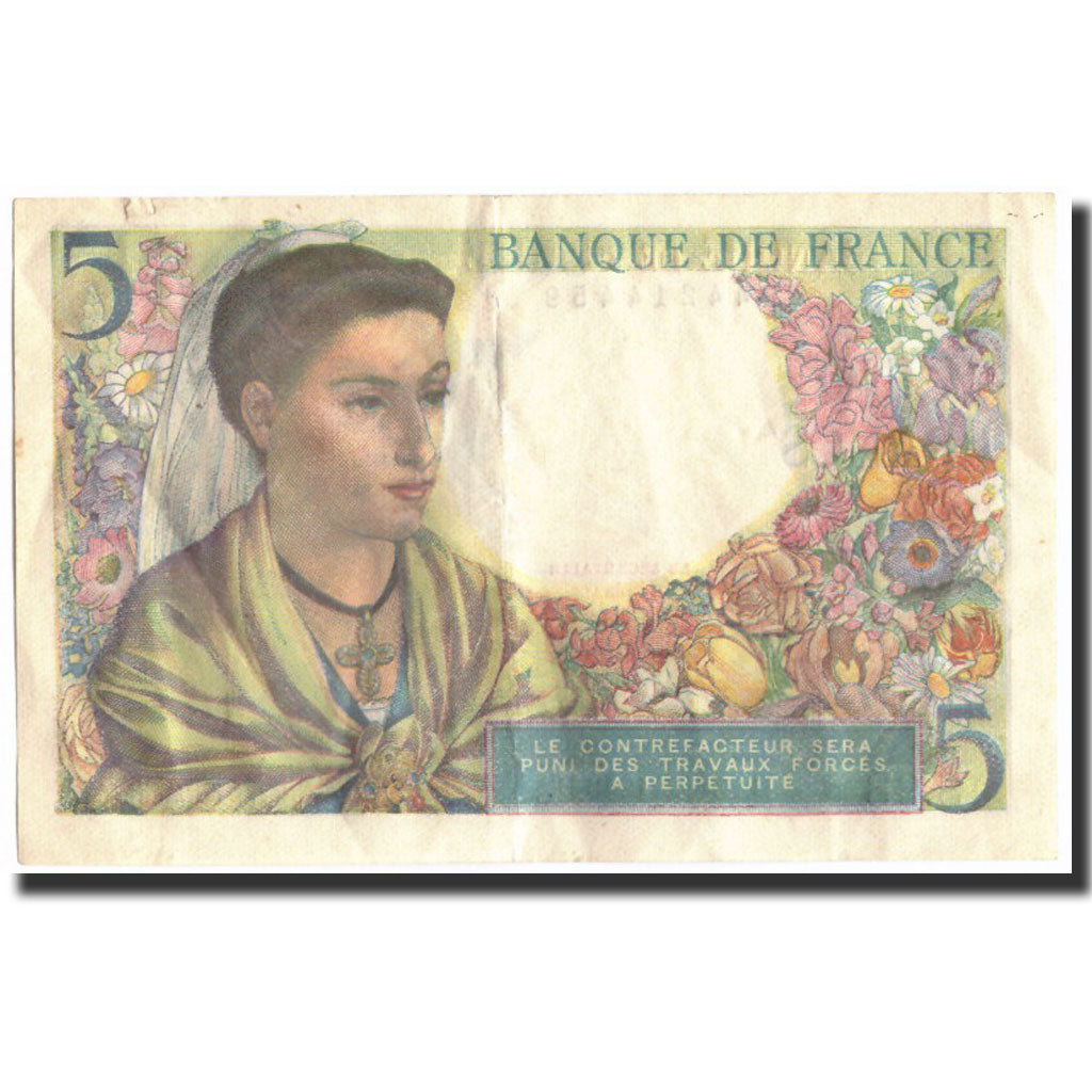 Banknote, France, 5 Francs, 5 F 1943-1947 ''Berger'', 1943, 1943-12-23