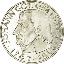 Alemanha, 5 Mark, Johann Gottlieb Fichte, 1964, Hamburg, Proof, Prata, MS(60-62)