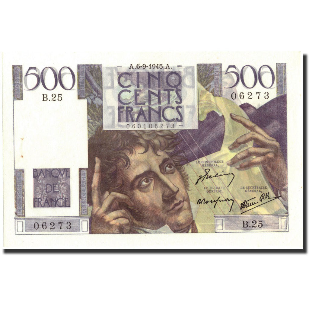 Banknote, France, 500 Francs, 500 F 1945-1953 ''Chateaubriand'', 1945