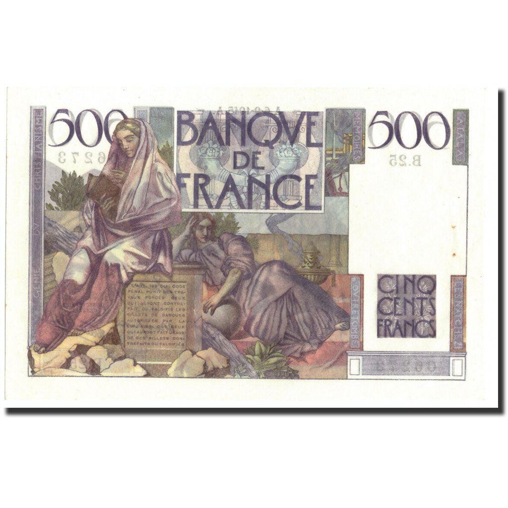 Banknote, France, 500 Francs, 500 F 1945-1953 ''Chateaubriand'', 1945
