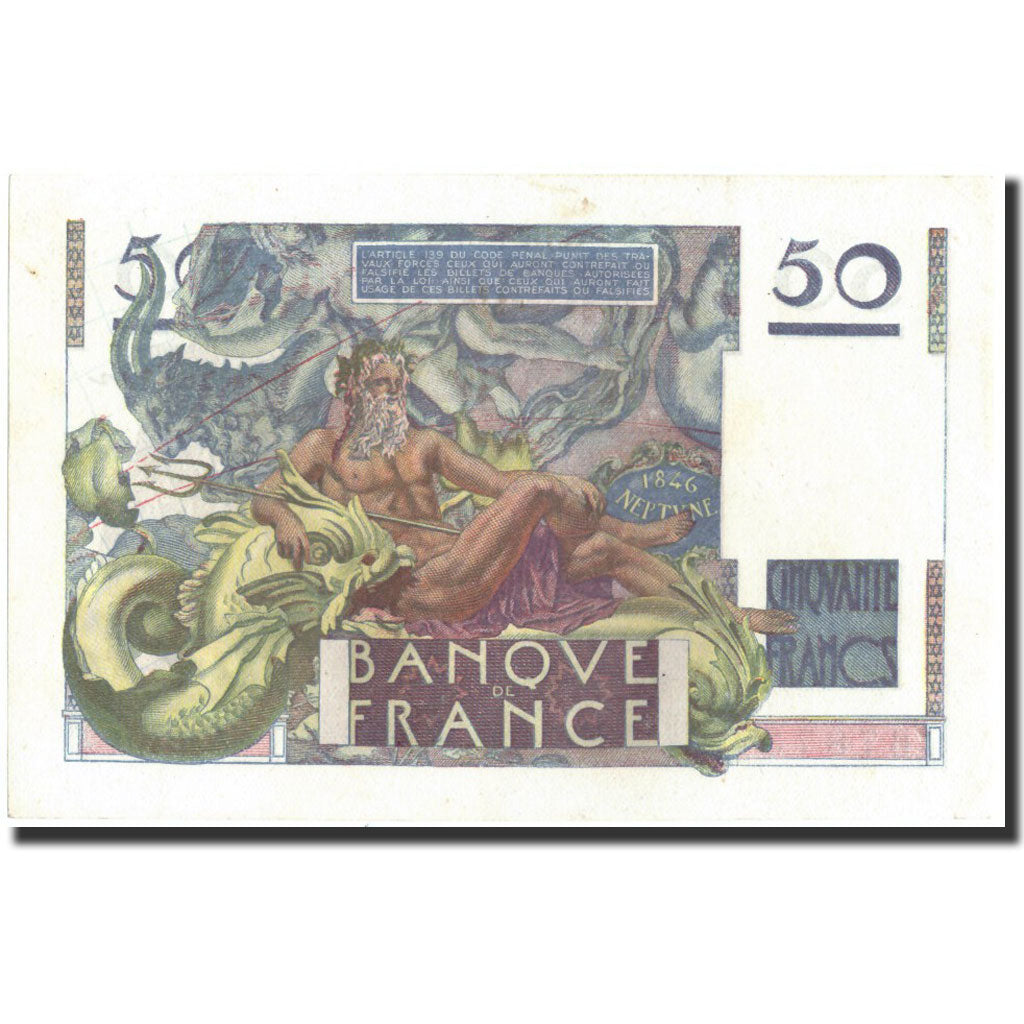 Banknote, France, 50 Francs, 50 F 1946-1951 ''Le Verrier'', 1951, 1951-02-01