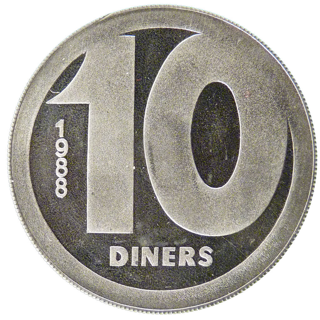 Andorra, 10 Diners, 1988, KM #52, MS(65-70), Nickel, 28, 7.90