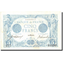 Billet, France, 5 Francs, 5 F 1912-1917 ''Bleu'', 1916, 1916-08-06, SUP