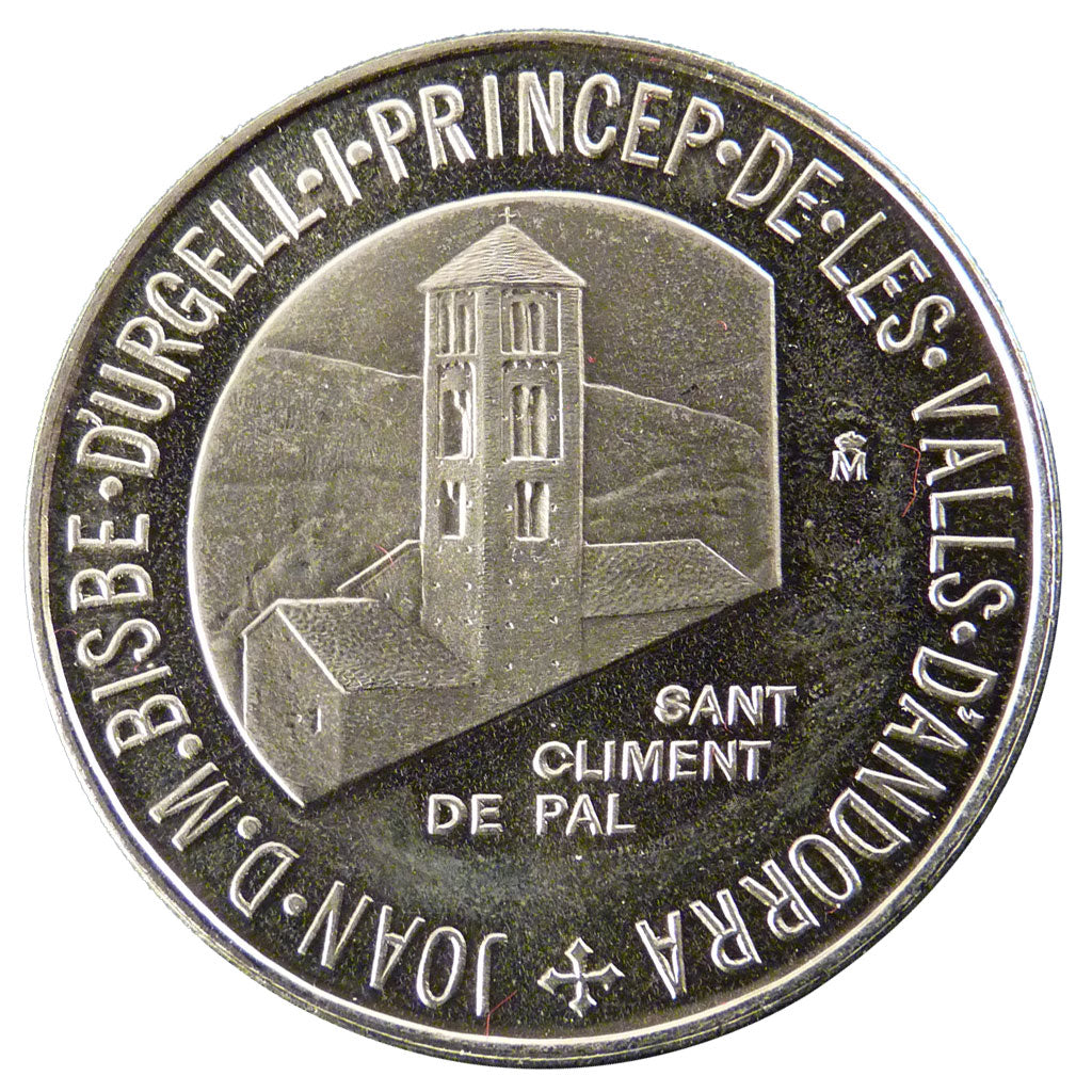 Andorra, 5 Diners, 1988, KM #51, MS(65-70), Nickel, 31.5, 13.80
