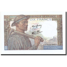 Francja, 10 Francs, Mineur, 1942, 1942-11-19, UNC(65-70), Fayette:8.5, KM:99b