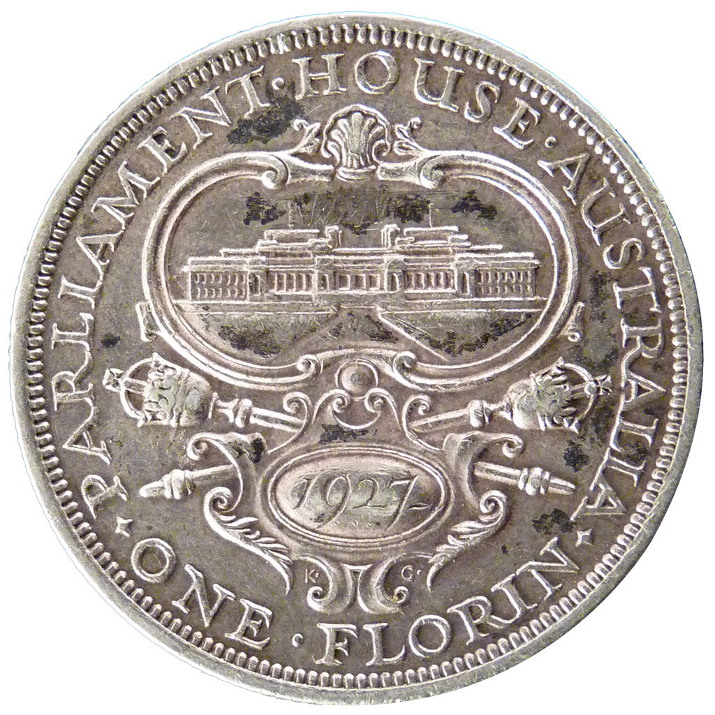 Australia, Florin, 1927, KM #31, EF(40-45), Silver, 28.5, 11.20