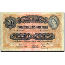 Billet, EAST AFRICA, 20 Shillings = 1 Pound, 1955, 1955-01-01, KM:35, TTB+