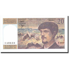 Francia, 20 Francs, 20 F 1980-1997 ''Debussy'', 1983, 1983, SPL, Fayette:66.4