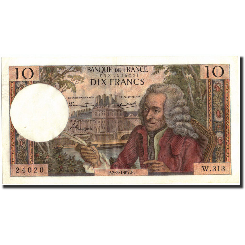 Francia, 10 Francs, 10 F 1963-1973 ''Voltaire'', 1967, 1967-03-02, BB