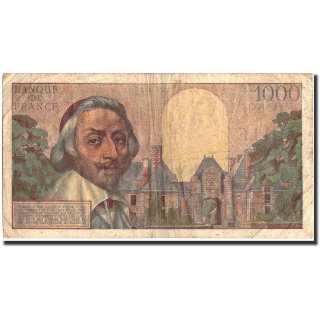 Frankrijk, 1000 Francs, 1 000 F 1953-1957 ''Richelieu'', 1955, 1955-12-01, TB