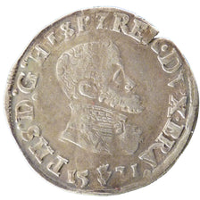 Belgium, 1/10 Ecu Philippe, 1571, Anvers, EF(40-45), Silver, 3.20