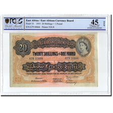 Billet, EAST AFRICA, 20 Shillings = 1 Pound, 1955, 1955-01-01, KM:35, Gradée