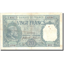 Francia, 20 Francs, 20 F 1916-1919 ''Bayard'', 1918, 1918-01-14, MB+