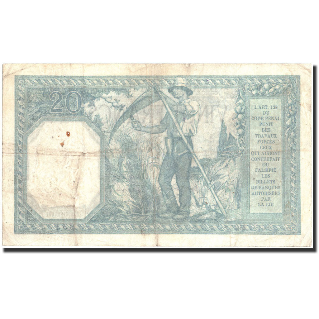 Francia, 20 Francs, 20 F 1916-1919 ''Bayard'', 1918, 1918-01-14, MB+