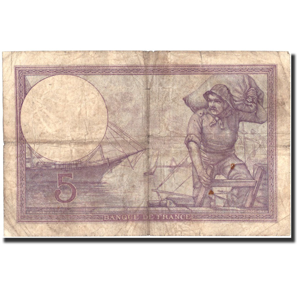 France, 5 Francs, 5 F 1917-1940 ''Violet'', 1918, 1918-02-12, F(12-15)