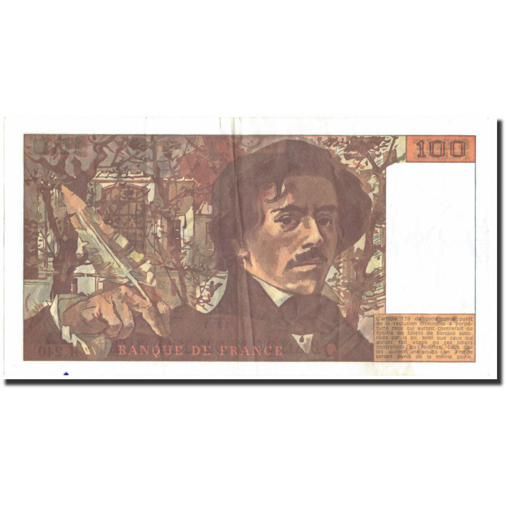 Frankrijk, 100 Francs, 100 F 1978-1995 ''Delacroix'', 1993, 1993, TTB+