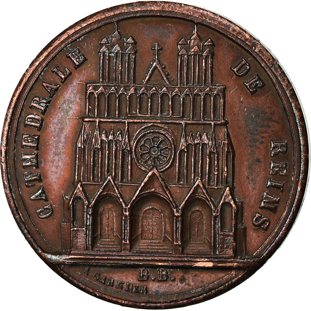 France, Token, Brissart-Binet, Libraire, Reims, Garnier, MS(60-62), Copper
