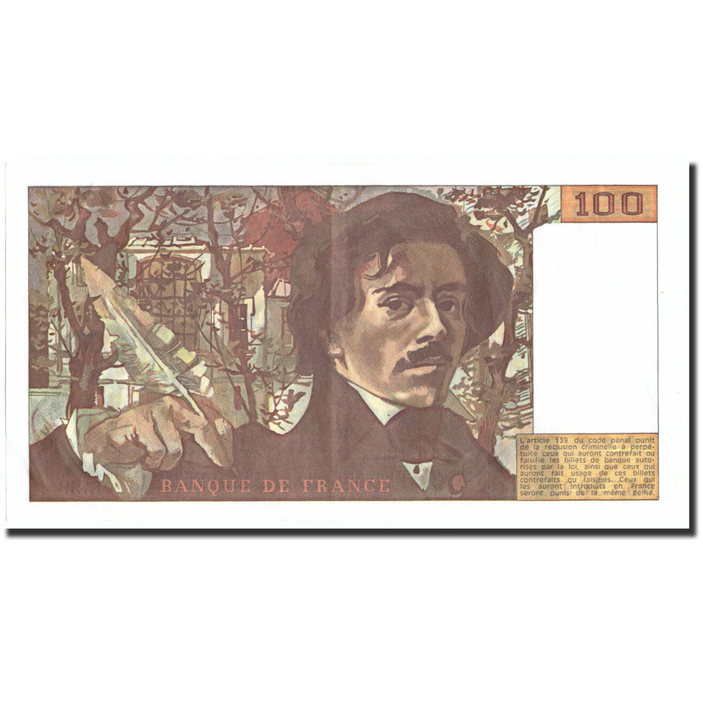 France, 100 Francs, 100 F 1978-1995 ''Delacroix'', 1982, 1982, UNC(60-62)