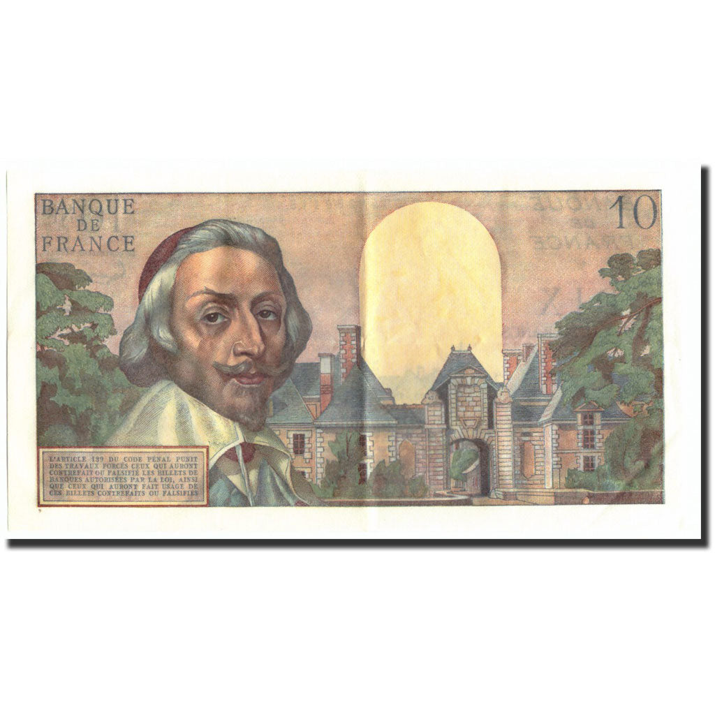 Francja, 10 Nouveaux Francs, Richelieu, 1959, 1959-07-02, AU(50-53)