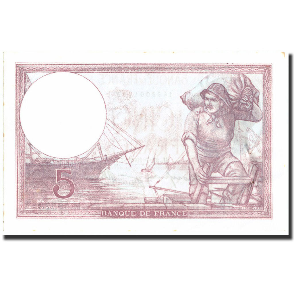 Francia, 5 Francs, 5 F 1917-1940 ''Violet'', 1939, 1939-07-27, BB+, Fayette:4.3