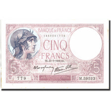 France, 5 Francs, 5 F 1917-1940 ''Violet'', 1939, 1939-07-27, TTB+, Fayette:4.3