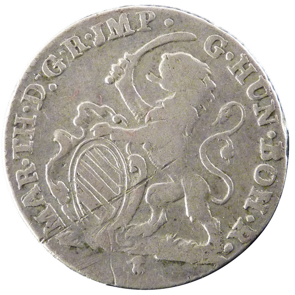 Belgium, Escalin, 1765, Brussels, KM #15, VF(20-25), Silver, 4.90