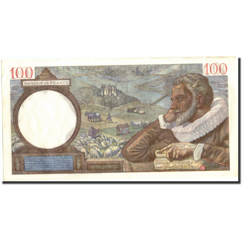 France, 100 Francs, 100 F 1939-1942 ''Sully'', 1941, 1941-01-09, AU(50-53)