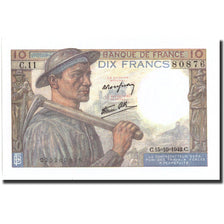 Francia, 10 Francs, 10 F 1941-1949 ''Mineur'', 1942, 1942-10-15, SC+