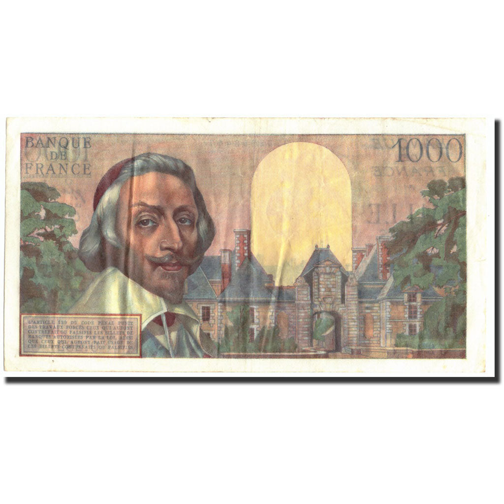 France, 1000 Francs, 1 000 F 1953-1957 ''Richelieu'', 1956, 1956-10-04