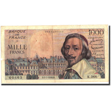 France, 1000 Francs, 1 000 F 1953-1957 ''Richelieu'', 1956, 1956-07-05