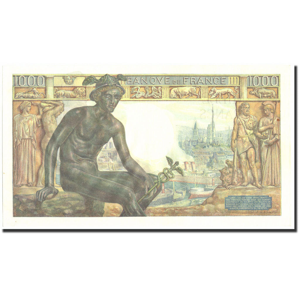 Francja, 1000 Francs, Déesse Déméter, 1942, 1942-06-11, UNC(63)