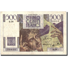 Frankrijk, 500 Francs, 500 F 1945-1953 ''Chateaubriand'', 1945, 1945-09-06, TTB