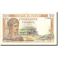 France, 50 Francs, 50 F 1934-1940 ''Cérès'', 1940, 1940-02-22, TTB+