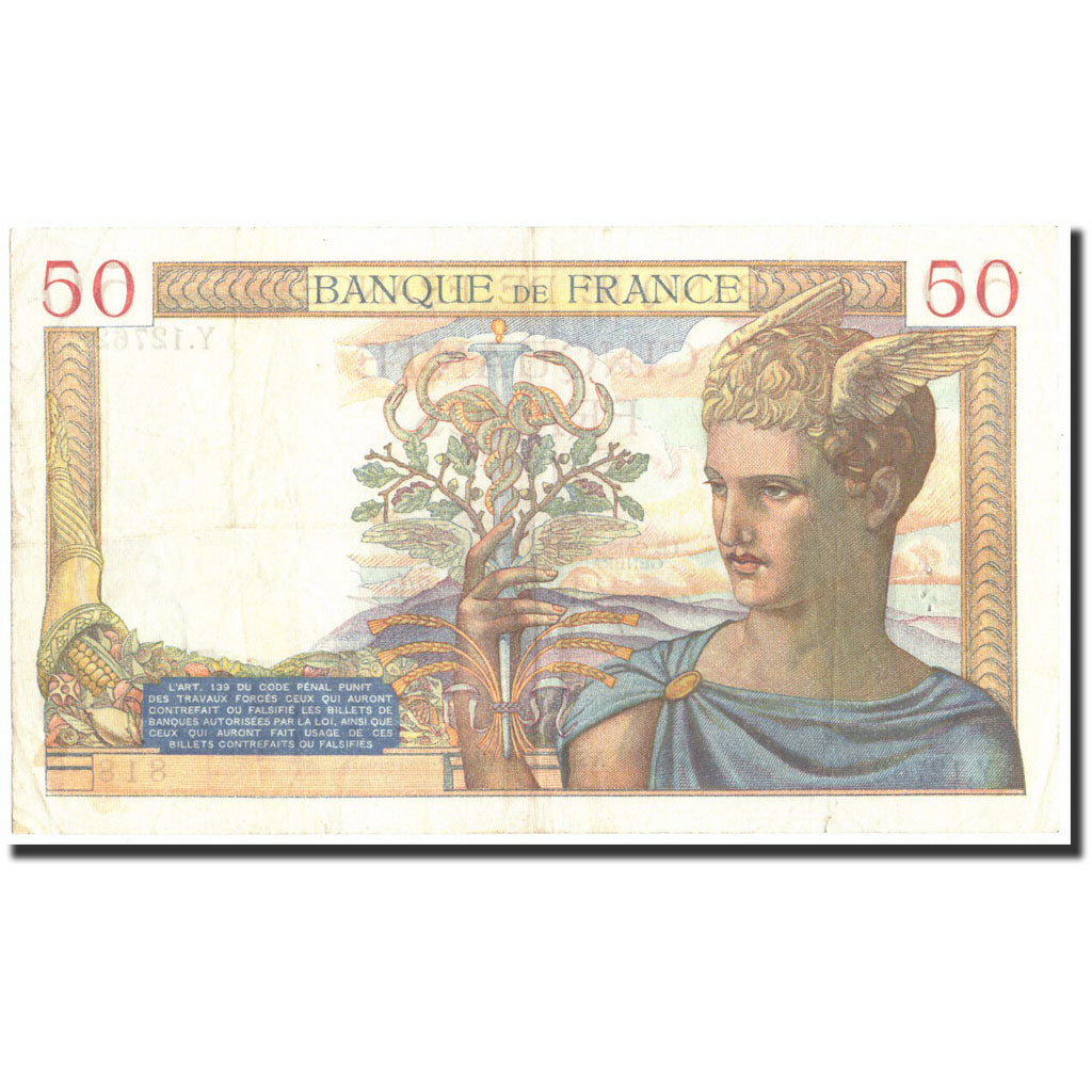 France, 50 Francs, 50 F 1934-1940 ''Cérès'', 1940, 1940-02-29, EF(40-45)
